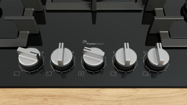 PPQ7A6I40 Bosch Series 6, Gas hob, 75 cm, Tempered glass, Black