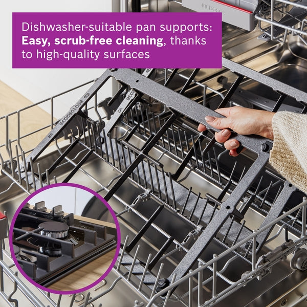 PPM9A6I40 Bosch Series 6, Gas hob, 90 cm, Tempered glass, Black