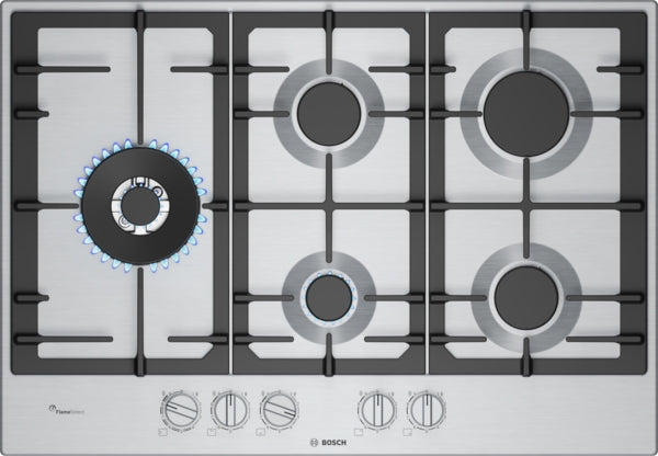 PCS7A5I90 Bosch Series 6, Gas hob, 75 cm, Stainless steel