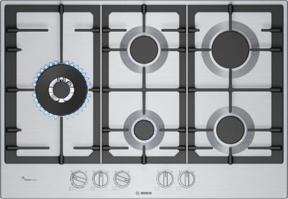 PCS7A5I90 Bosch Series 6, Gas hob, 75 cm, Stainless steel