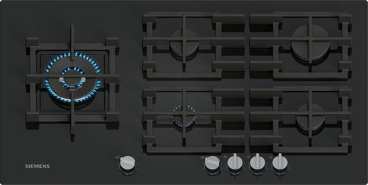 EP9A6MI40 Siemens iQ500, Gas hob, 90 cm, Tempered glass, Black