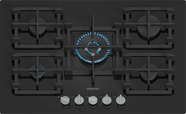 EP7A6QI40 Siemens iQ500, Gas hob, 75 cm, Tempered glass, Black