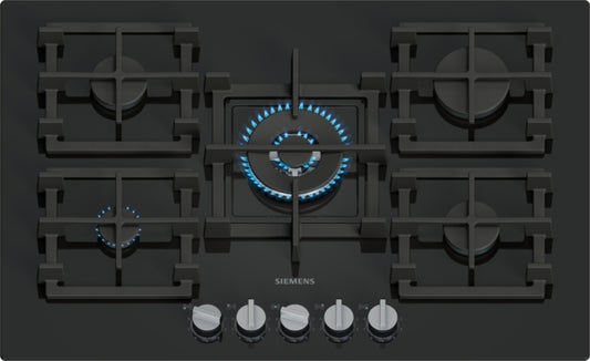 EP7A6QI40 Siemens iQ500, Gas hob, 75 cm, Tempered glass, Black