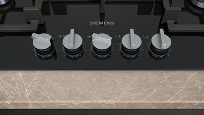 EP7A6QI40 Siemens iQ500, Gas hob, 75 cm, Tempered glass, Black