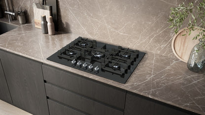 EP7A6QI40 Siemens iQ500, Gas hob, 75 cm, Tempered glass, Black