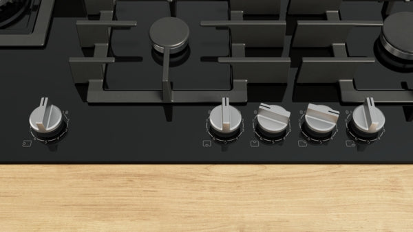 PPM9A6I40 Bosch Series 6, Gas hob, 90 cm, Tempered glass, Black