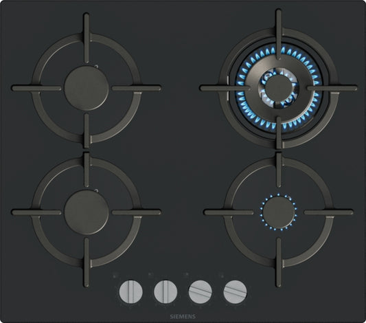 EP6A6HI10 Siemens iQ500, Gas hob, 60 cm, Tempered glass, Black