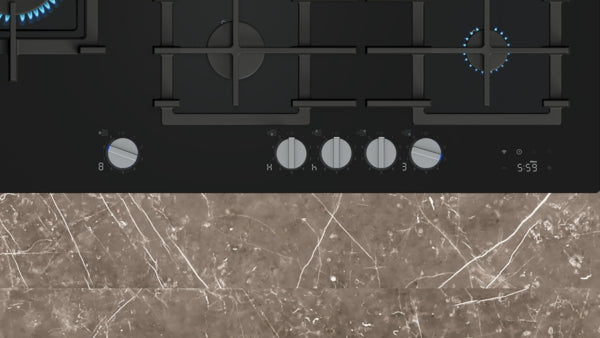 ER9A6SH40 Siemens iQ700, Gas hob, 90 cm, Tempered glass, Black