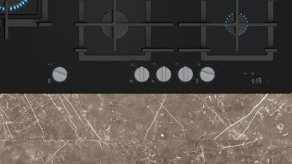 ER9A6SH40 Siemens iQ700, Gas hob, 90 cm, Tempered glass, Black