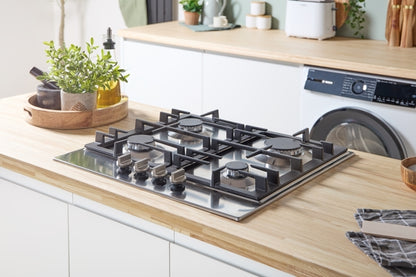 PCP6A5I90 Series 6, Gas hob, 60 cm, Stainless steel Bosch