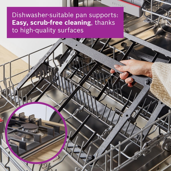 PCR9A5I90 Bosch Series 6, Gas hob, 90 cm, Stainless steel