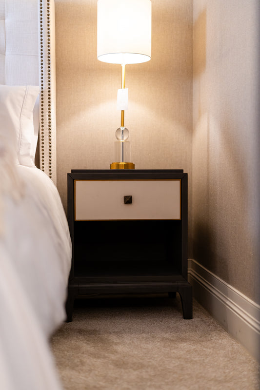 Monaco 1 Drawer Bedside Table